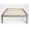 Luna Metal Platform Bed Frame with Wooden Slats