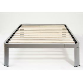 Luna Metal Platform Bed Frame with Wooden Slats