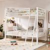 Twin over Twin Modern Metal Bunk Bed with Ladder
