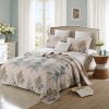 100-Percent Cotton Quilt Bedspread Set with Ferns