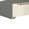 Grey Low Profile 2 Drawer Storage Platform Bed