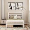 White Low Profile 2 Drawer Storage Platform Bed