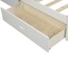 White Low Profile 2 Drawer Storage Platform Bed