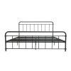 Vintage Metal Platform Bed Frame with Headboard and Footboard