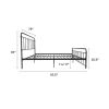 Vintage Metal Platform Bed Frame with Headboard and Footboard