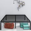 Modern 16-inch Heavy Steel Metal Platform Bed Frame