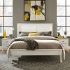 Contemporary Solid Pine Platform Bed in Queen Size