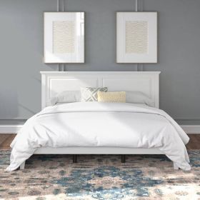 Traditional Solid Oak Wooden Platform Bed Frame with Headboard