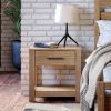 Farmhouse Traditional Wood 1-Drawer Nightstand Bedside Table