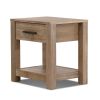 Farmhouse Traditional Wood 1-Drawer Nightstand Bedside Table
