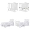 Solid Pine Wood 3-in-1 Convertible Baby Crib Daybed Toddler Bed