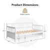 Twin size 2-in-1 Wood Daybed Frame Sofa Bed