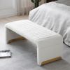 47.24'' Width Modern Ottoman Bench, Upholstered Sherpa Fabric End of Bed Bench, Shoe Bench Footrest Entryway Bench Coffee Table for Living Room