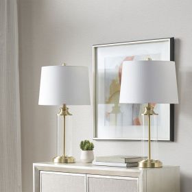 Clarity Glass Cylinder Table Lamp (Pair)