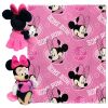 Yankees Licensed Officially MLB & Disney's Minnie Mouse Character Hugger Pillow & Silk Touch Throw Set; 40" x 50"