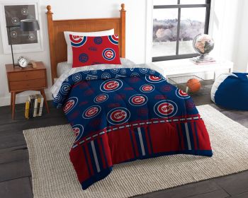 Chicago Cubs Licensed Officially MLB Twin Bed In Bag Set