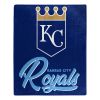 Royals Licensed Officially MLB "Signature" Raschel Throw Blanket; 50" x 60"