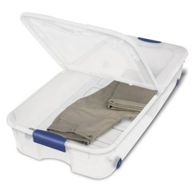 66 Qt. Ultra™ Storage Box Plastic, Stadium Blue, Set of 4