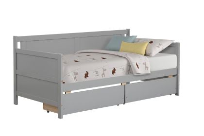 Daybed with two drawers, Twin size Sofa Bed,Storage Drawers for Bedroom,Living Room ,Grey(New SKU:W504P149044)