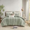 3 Piece Striped Cotton Duvet Cover Set