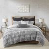 6 Piece Jacquard Weave Duvet Cover Set – King / California King