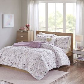 Metallic Printed and Pintucked Comforter Set