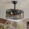 20 inch Caged Ceiling Fan with Lights (Note: No warranty on bulbs)