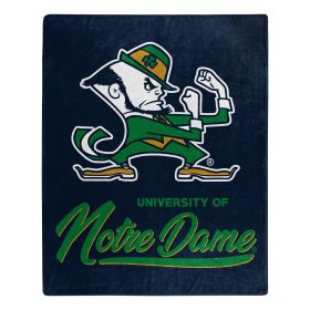 Notre Dame Licensed Officially NCAA "Signature" Raschel Throw Blanket