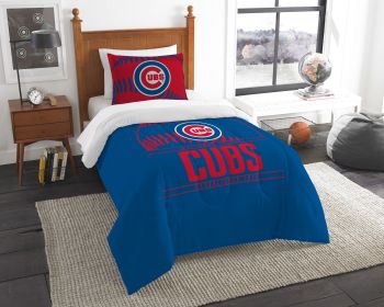 Cubs Licensed Officially MLB; Bedding; Printed Twin Comforter (64"x 86") & 1 Sham (24"x 30") Set by The Northwest Company