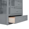 Twin Over Twin Bunk Bed with Trundle and Staircase with Drawers