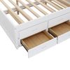 Solid Pine Captain Bookcase Bed with Trundle Bed and 3 Spacious Under Bed Drawers