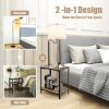 360�� Rotatable Floor Lamp with End Table and USB Charging Ports