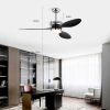 52'' ABS Blades Ceiling Fan with Lights and DC Remote, DC Motor Modern Ceiling Fan with 3 ABS Fan Blades & 2 Down Rods