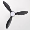 52'' ABS Blades Ceiling Fan with Lights and DC Remote, DC Motor Modern Ceiling Fan with 3 ABS Fan Blades & 2 Down Rods
