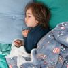 Glow in the Dark Blankets for Boys. 50 x 60 Inch Blue Football Kids Glow in the Dark Blanket 6 Hours Bright Glow. 240 GSM Two-Sided Warm Flannel Fleec