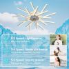 36In Ceiling Fan with Lights Remote Control Dimmable LED,6 Gear Wind Speed Fan Light
