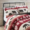 Rustic Tunbridge Sherpa Comforter Set with Faux Mink Reverse – King/Cal King