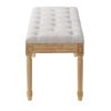 VEVOR Upholstered Bench, 16"W Ottoman Bench, End of Bed Bench with Foam Padded Cushion and Rubberwood Legs