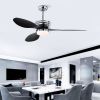 52'' ABS Blades Ceiling Fan with Lights and DC Remote, DC Motor Modern Ceiling Fan with 3 ABS Fan Blades & 2 Down Rods
