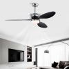 52'' ABS Blades Ceiling Fan with Lights and DC Remote, DC Motor Modern Ceiling Fan with 3 ABS Fan Blades & 2 Down Rods