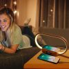 Bedside Table Lamp Touch Control Lamp with Dock Wireless Charging LED Desk Lamp Dimmable Nightstand Reading Lamp