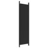 5-Panel Room Divider Black 98.4"x78.7" Fabric