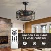 20 inch Caged Ceiling Fan with Lights (Note: No warranty on bulbs)