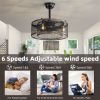 20 inch Caged Ceiling Fan with Lights (Note: No warranty on bulbs)