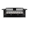 Twin Wooden Daybed with Trundle Bed, Sofa Bed for Bedroom Living Room