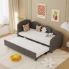 Twin Size Upholstered Daybed with Storage Drawers, Velvet Upholstered Daybed, Modern Sofa Bed Daybed Frame for Bedroom Living Room