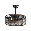 20 inch Caged Ceiling Fan with Lights (Note: No warranty on bulbs)