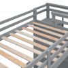 Twin Over Twin Bunk Bed with Trundle and Staircase with Drawers