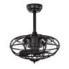18.1" Caged Ceiling Fan with Remote Control,Timer, 3 Speeds Indoor Ceiling Fan for Farmhouse, Bedroom Living Room(No include Bulbs)