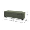 50" Ottoman Bench in Textured Fabric, Rectangular Design with Hinged Lid for Seating, Footrest, and Hidden Storage, Perfect for Living Room, Bedroom